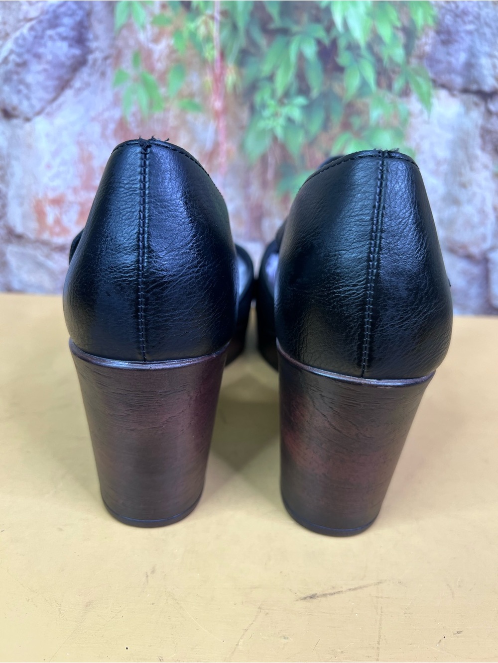 BOC Black Perforated Y2K Style Platform Boho Mary Jane Clogs, 11 - Picture 10 of 11